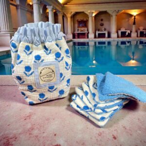 Pochon avec lingettes zéro déchet