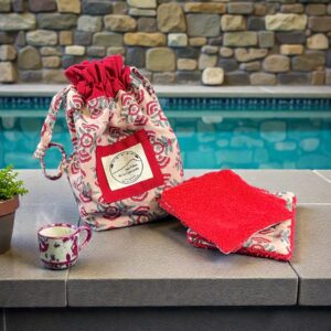 Pochon avec lingettes zéro déchet